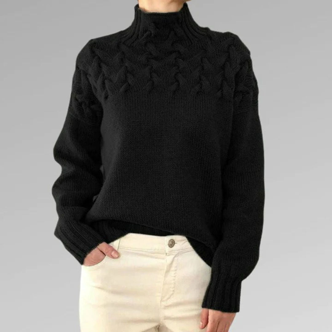 Annelies™ | Gebreide trui met col voor dames